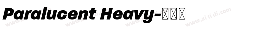 Paralucent Heavy字体转换